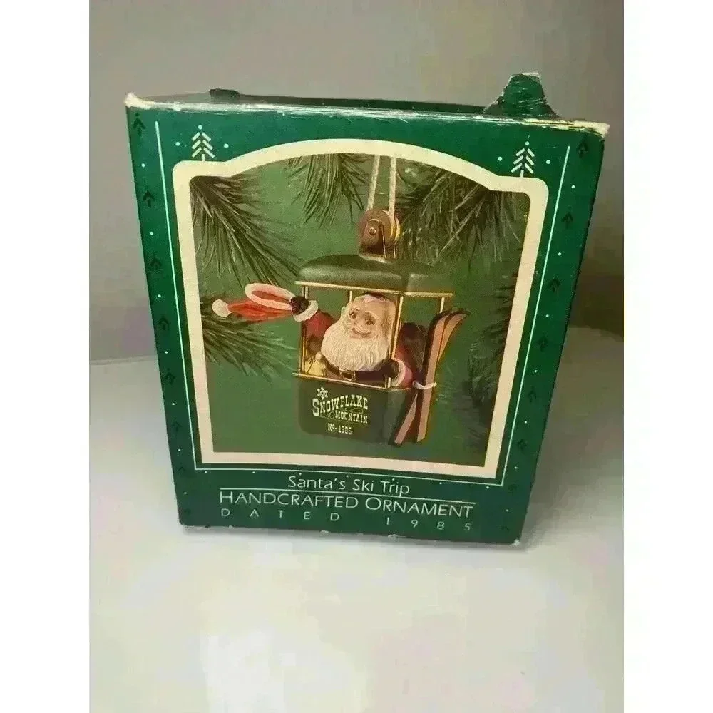 Vintage Hallmark Keepsake Santa Ornament Bundle 80s & 90s In Boxes Used 5 Total